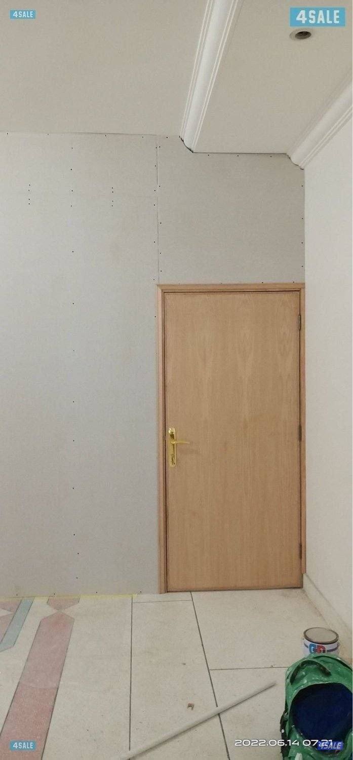 ديكور جبس جبسون بورد بارتيشن باب خشب8