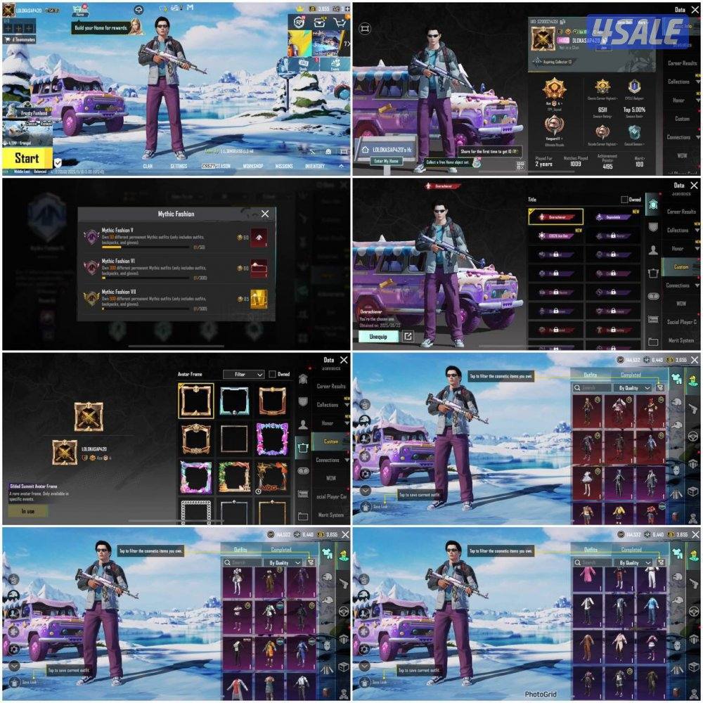 حسابات ببجي للضحك و الفله4