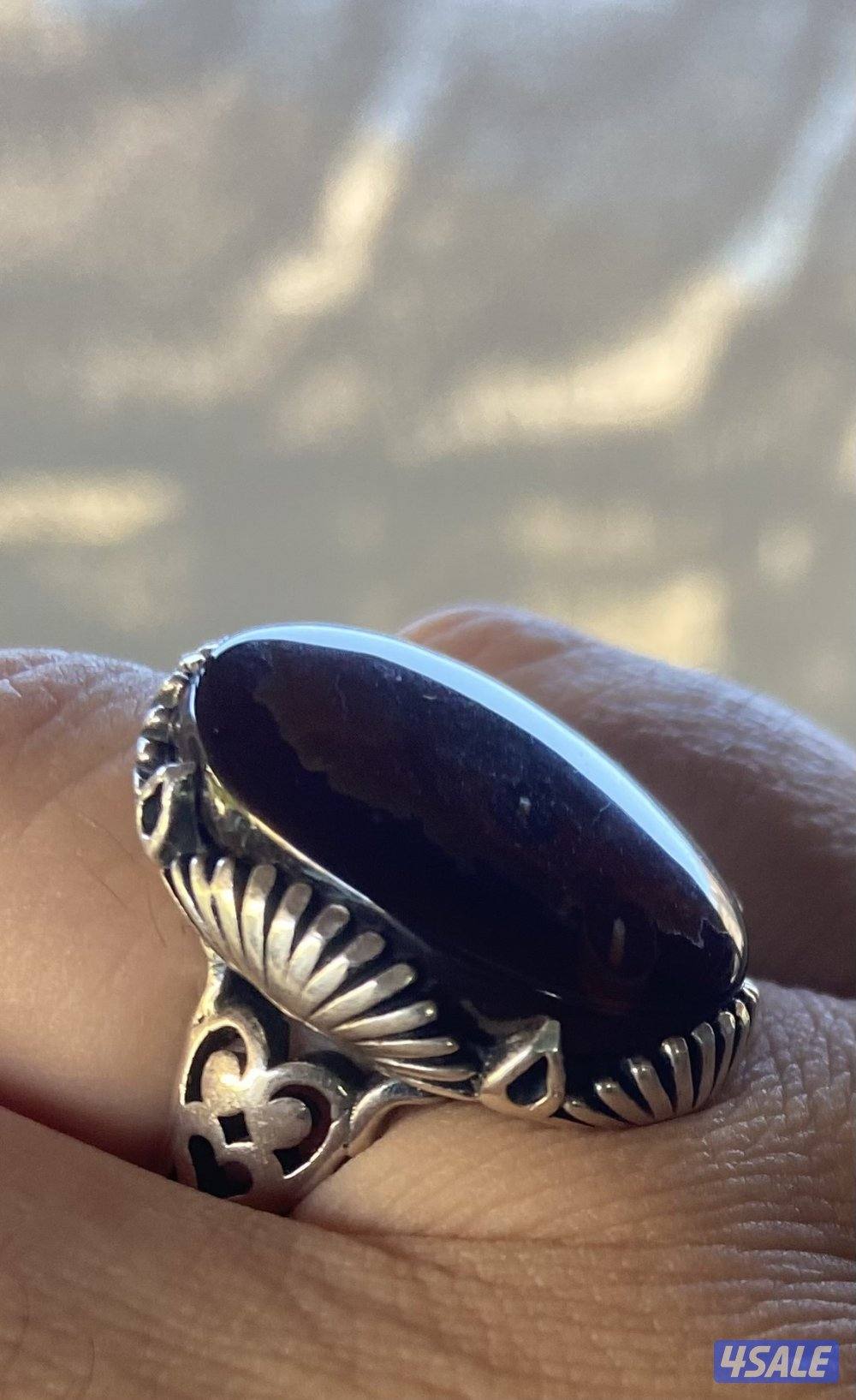 خواتم عقيق يماني فضة ثقيلة واحجار مضمونه10