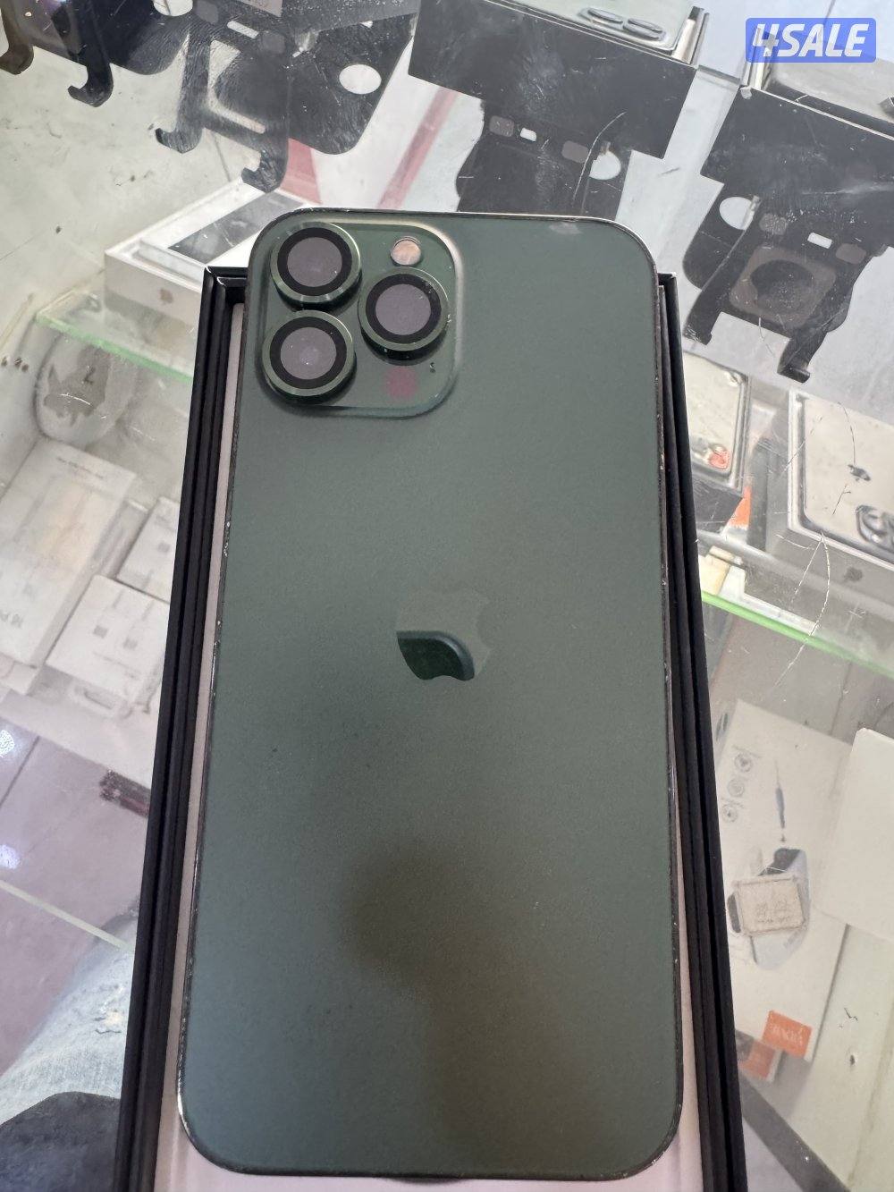 للبيع جهاز ١٣ برو ماكس اخضر جهاز نضيف بالكرتون2