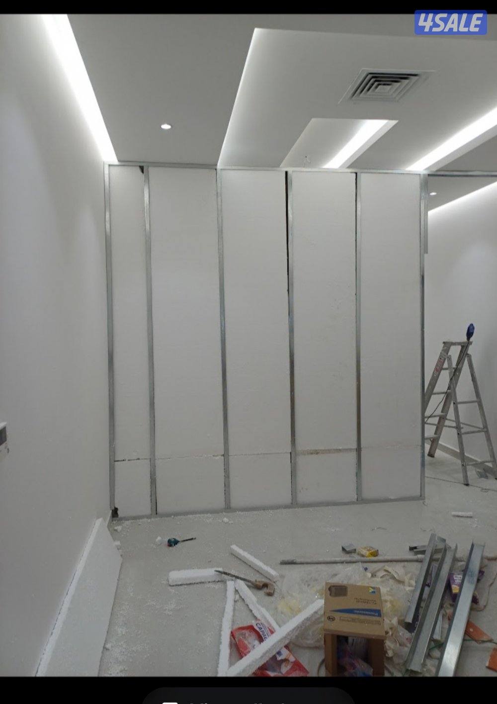 ديكور جبس و جبسم بورد باب الخشب3