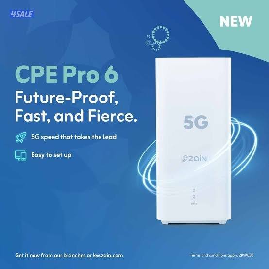 للبيع راوتر Zain CPE Pro 6 5G 20250