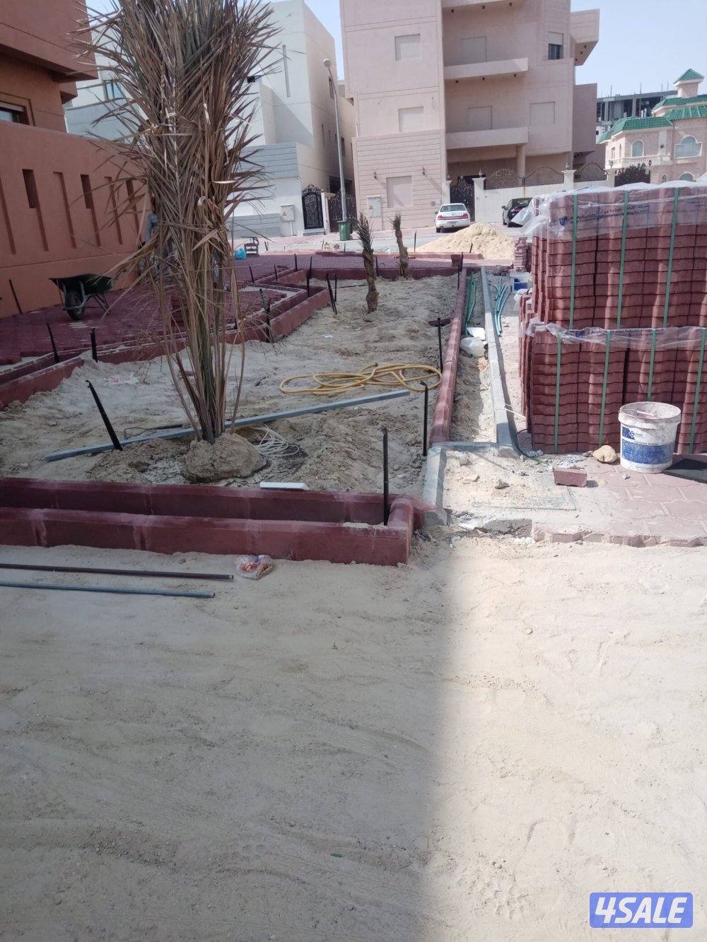 معلم فني لتركيب وتوريد البلاط المتداخل والكربستون وتنسيق الحداق8