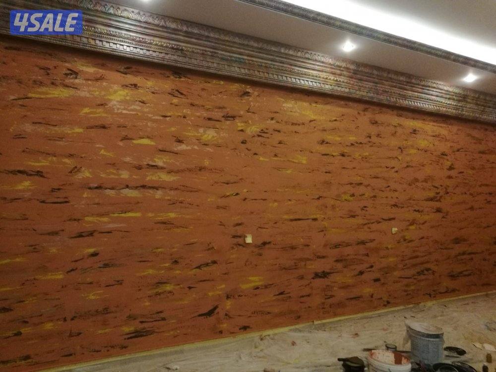 اصباغ وتركيب ورق جدران وتركيب باركيه خشب6