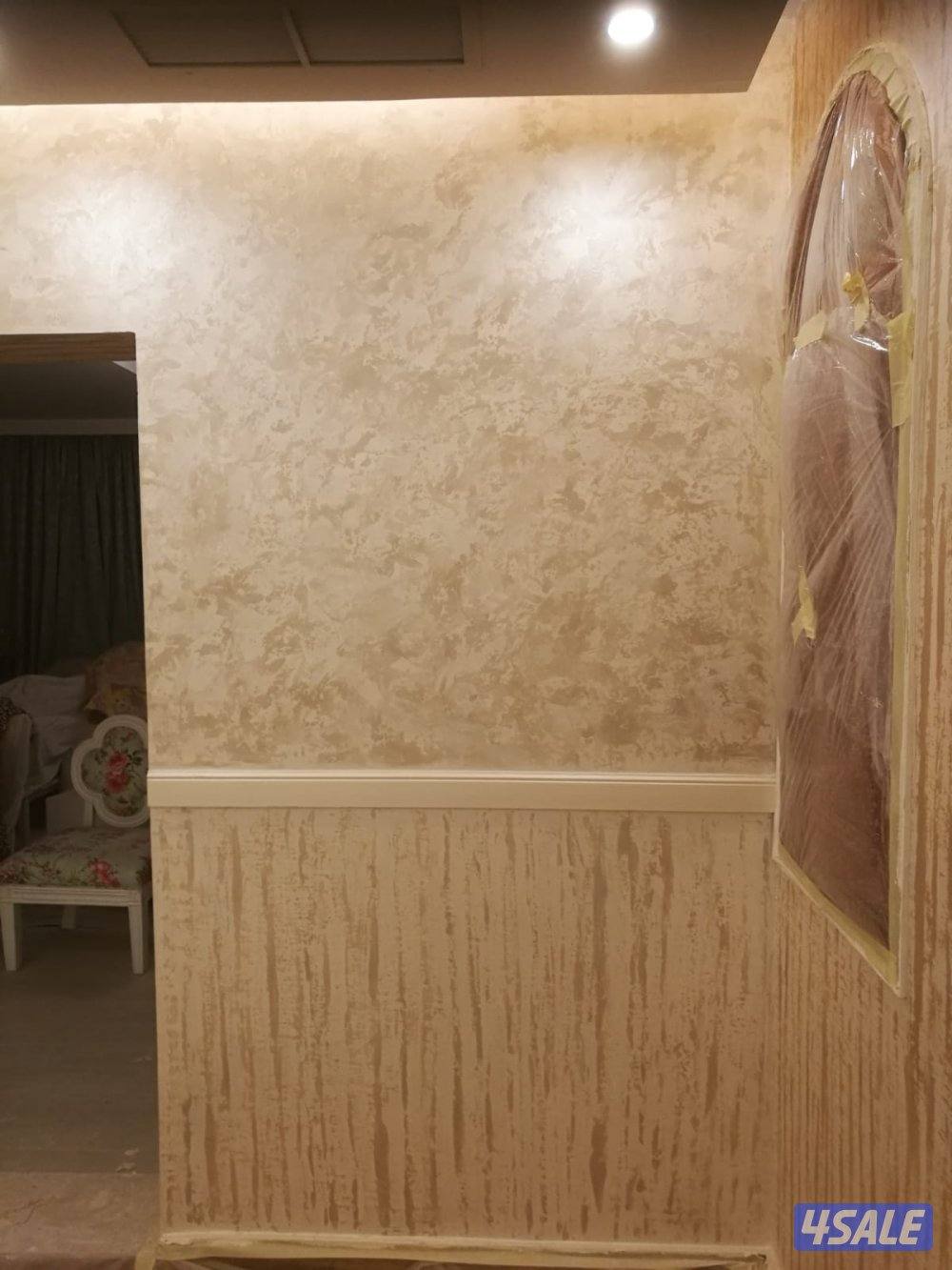 اصباغ وتركيب ورق جدران وتركيب باركيه خشب7