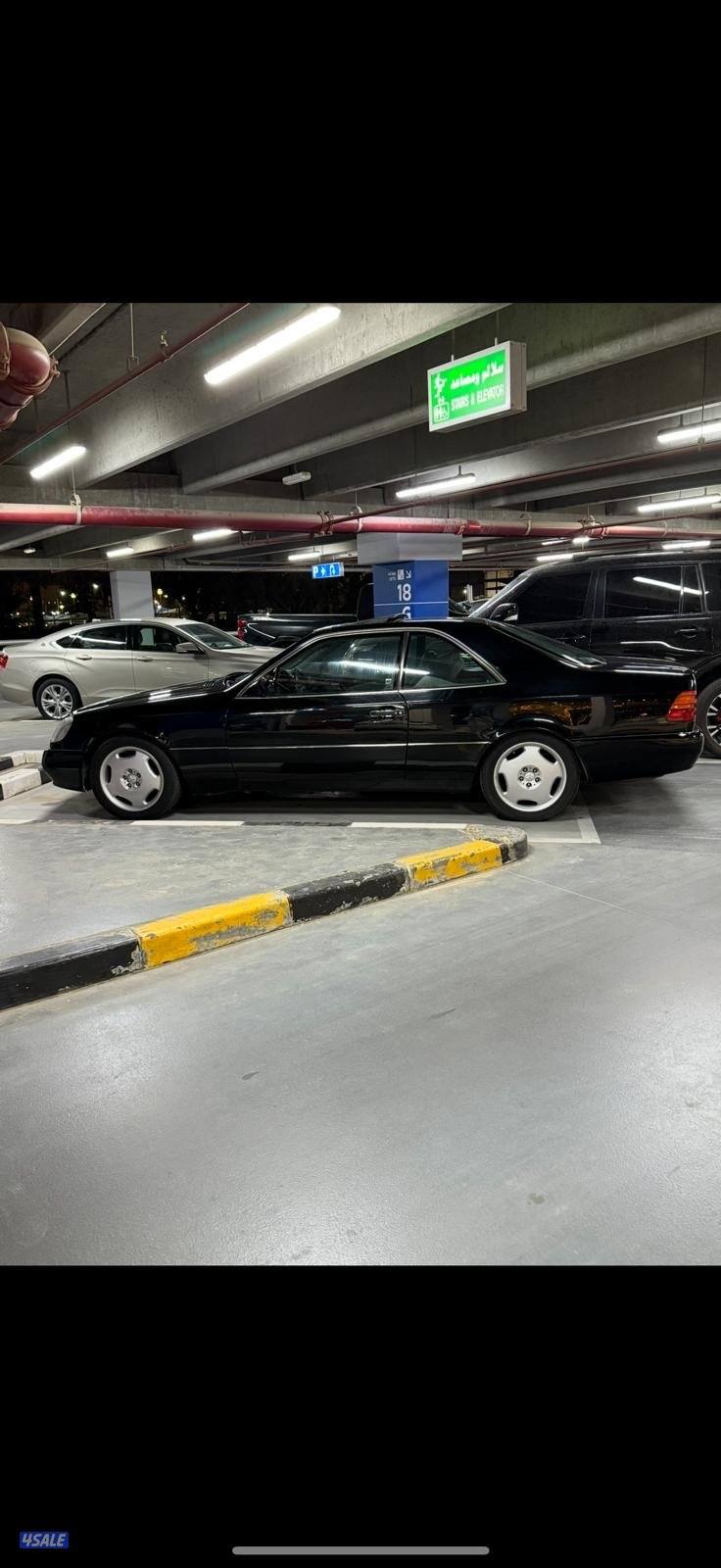 مرسيدس s500 كوبيه حاله جيده مديل 95 لون اسود داخليه جلد رمادي فل اوبشن0