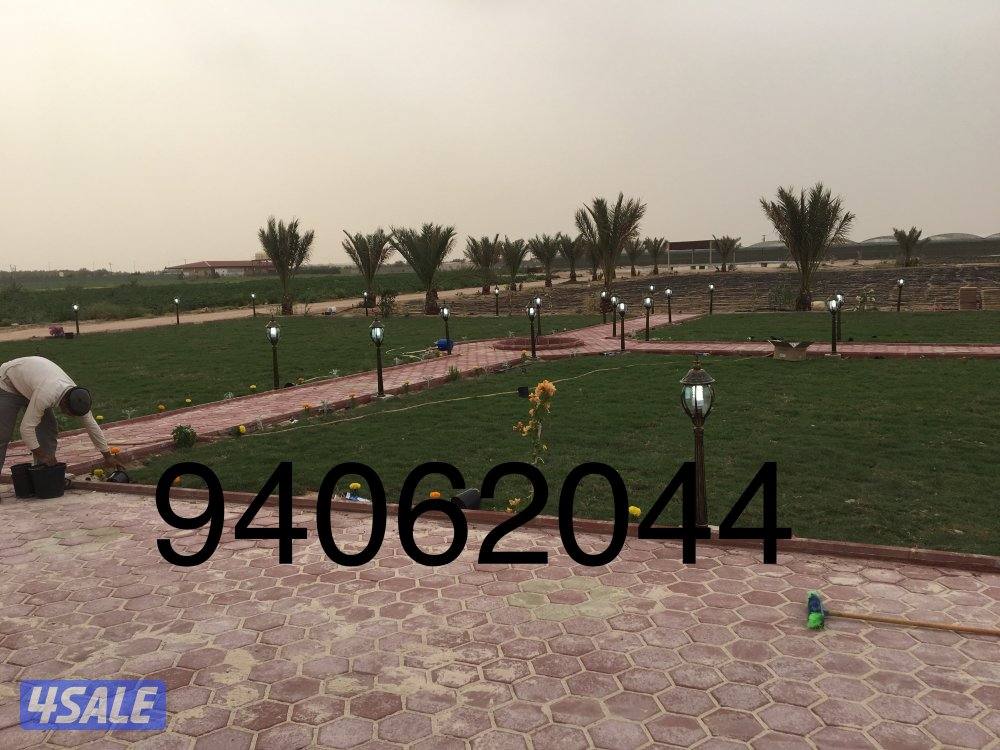 المهندس لتنسيق وتصميم الحدائق وتركيب شبكات ري بلاط متداخل تيل صناعي طب1