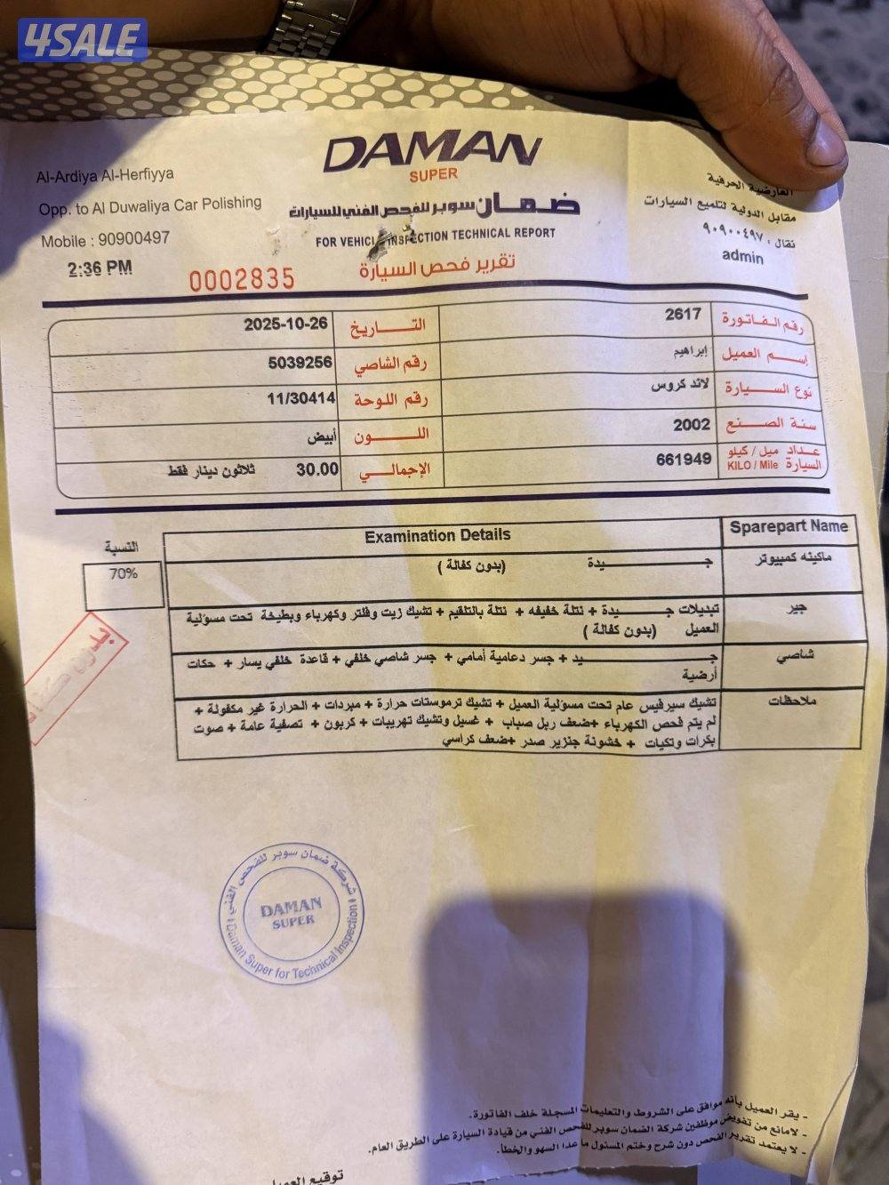 السلام عليكم للبيع لاند ٢٠٠٢4