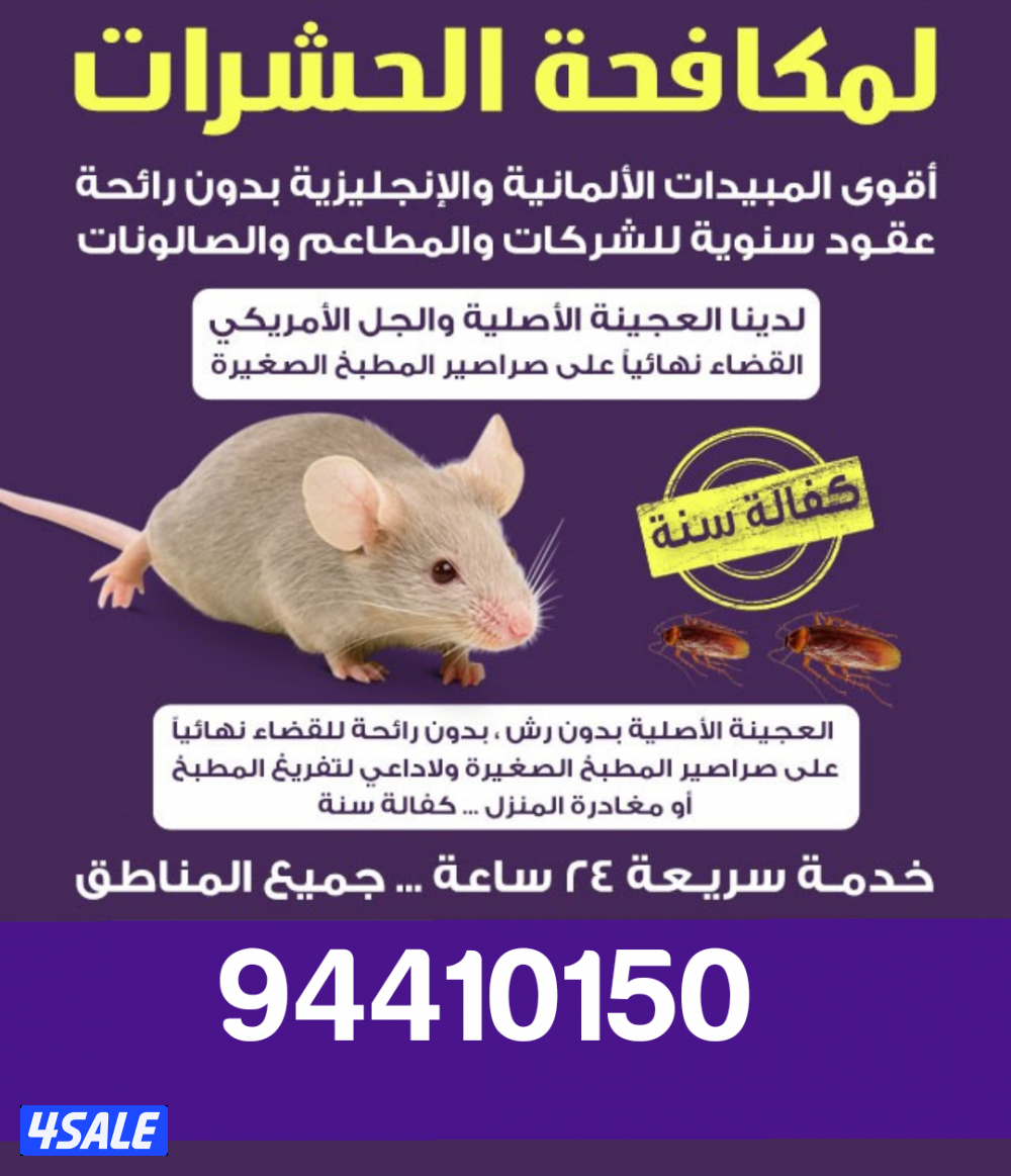 رش حشرات صراصير ونمل كفاله سنه مبيدات بدون رائحه مع العجينه الاصليه5