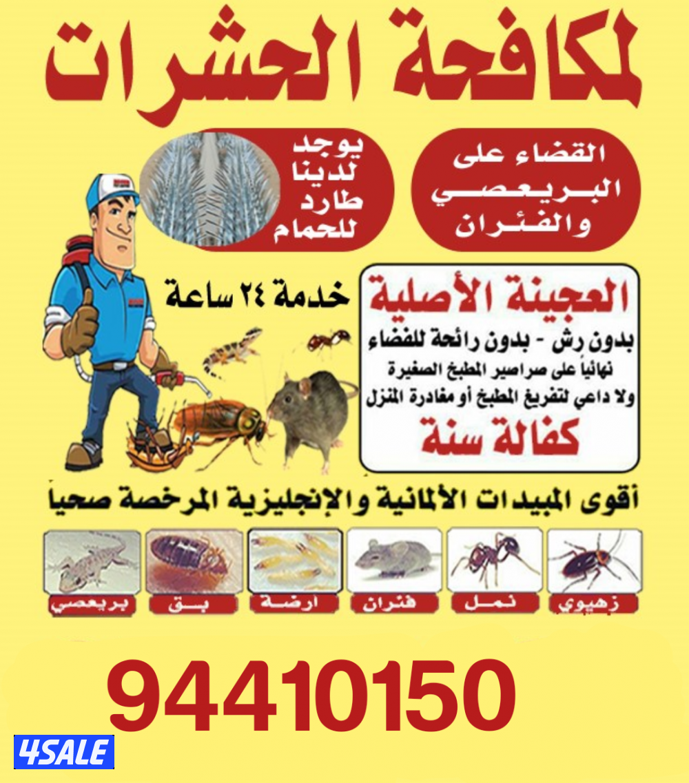 رش حشرات صراصير ونمل كفاله سنه مبيدات بدون رائحه مع العجينه الاصليه7