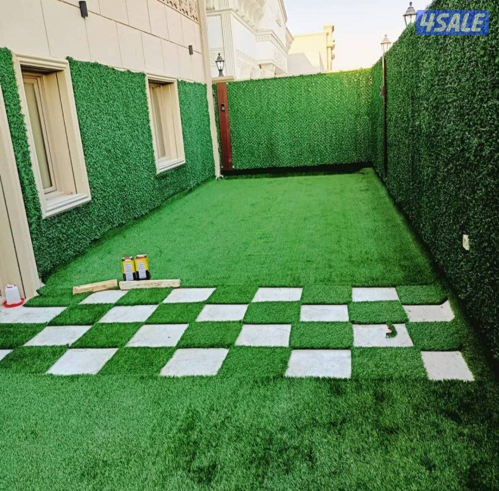 تنسيق الحدائق وتركيب السور التركي وتيل صناعي وطبيعي وشبكات الري6