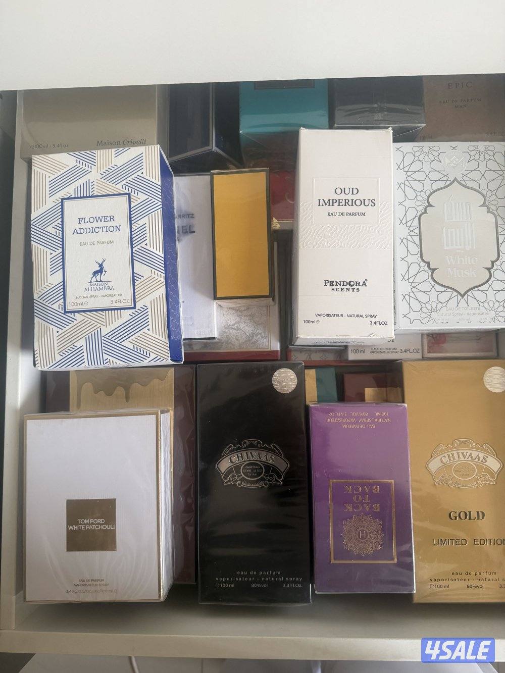 تشكيلة متنوعة من عطور فرنسية تساتر احجام مختلفة 50 و 100 ملي0