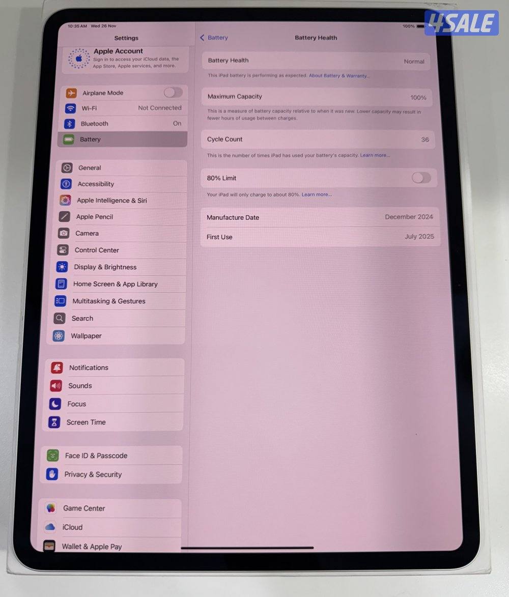 Apple iPad Pro 13” M4 256 GB Wifi Silver Used!7