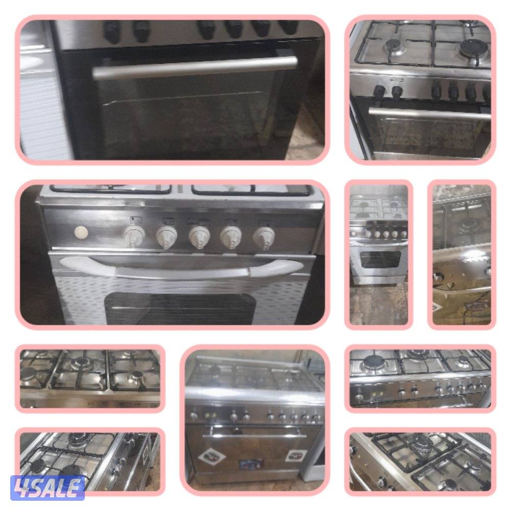 لبيع جميع انواع الطباخات الايطالي اربع شعله والخمسه شعله مقاس 90 في 600