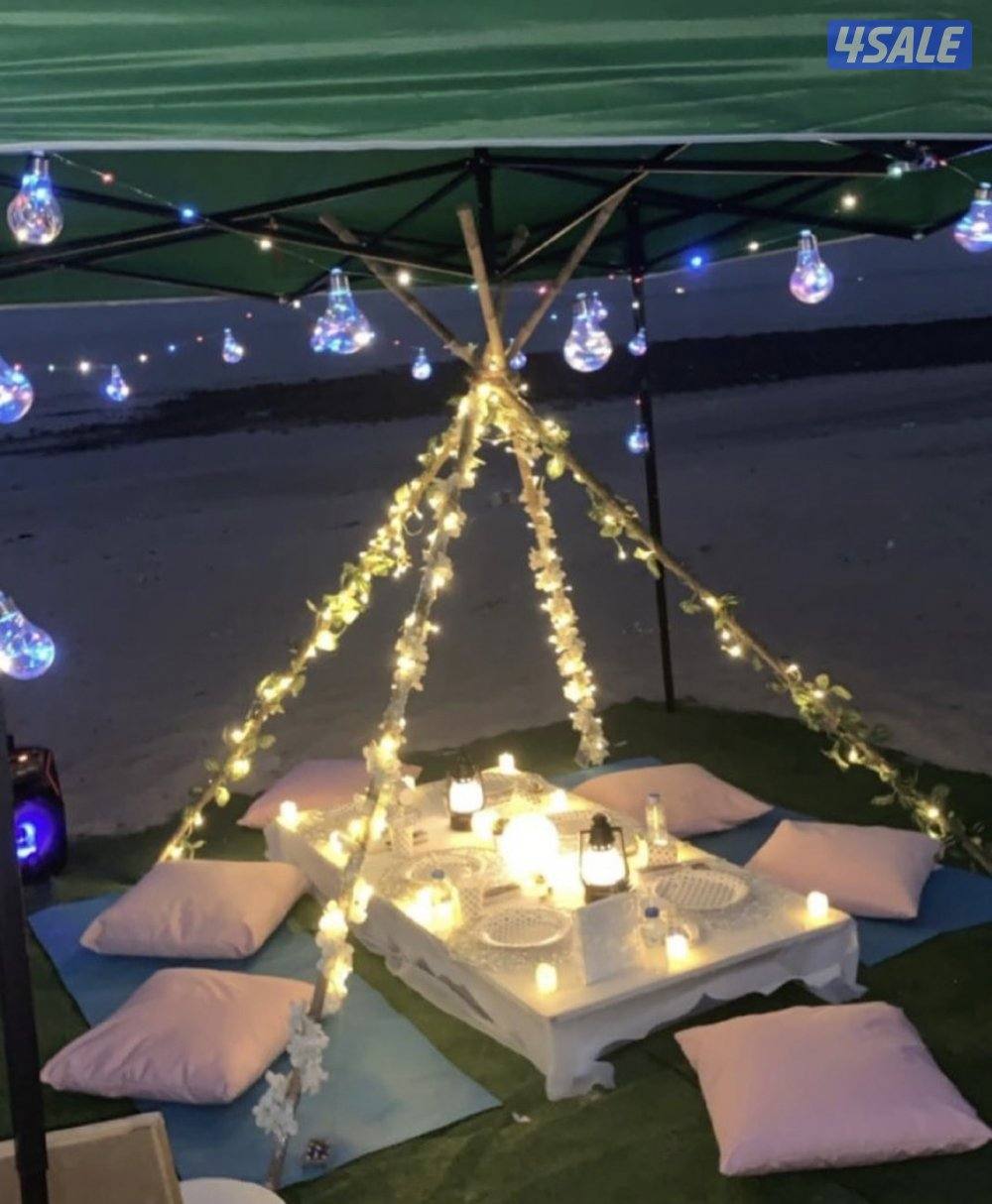 للايجار مخيم على البحر  ( كشتة متنقل ) كل شي جديد وشغل راقي 🏖1