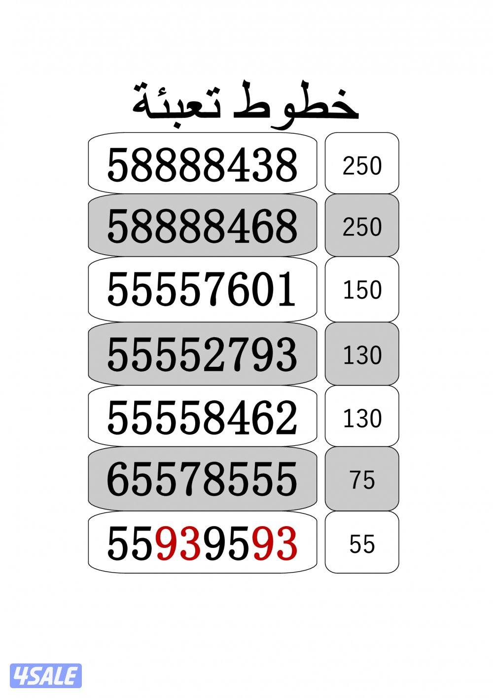 خطوط اوريدو مميزة تعبئة1