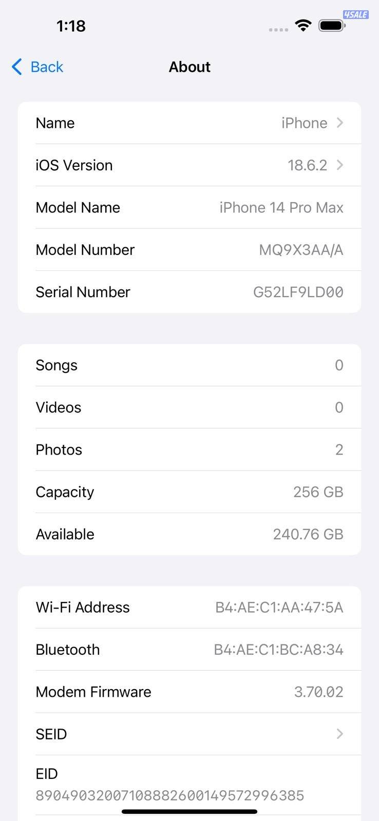 آيفون 14 برو ماكس – 256GB – بنفسجي | iPhone 14 Pro Max – 256GB – Purp10