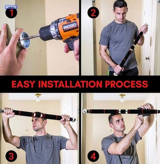بار رياضي متعدد الوظائف للأبواب
Multi-Function Door Pull-Up Bar4
