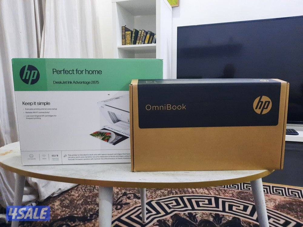 لابتوب HP Omni Book مع طابعة HP مع برامج Adobe & office 365كفالة سنتين0