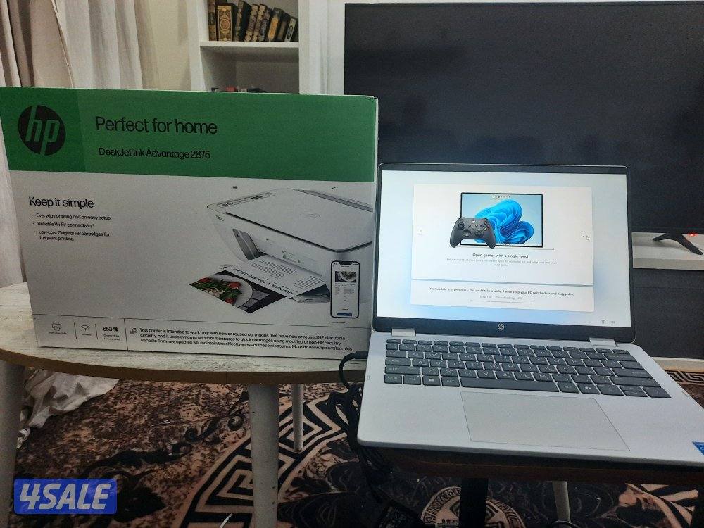 لابتوب HP Omni Book مع طابعة HP مع برامج Adobe & office 365كفالة سنتين1