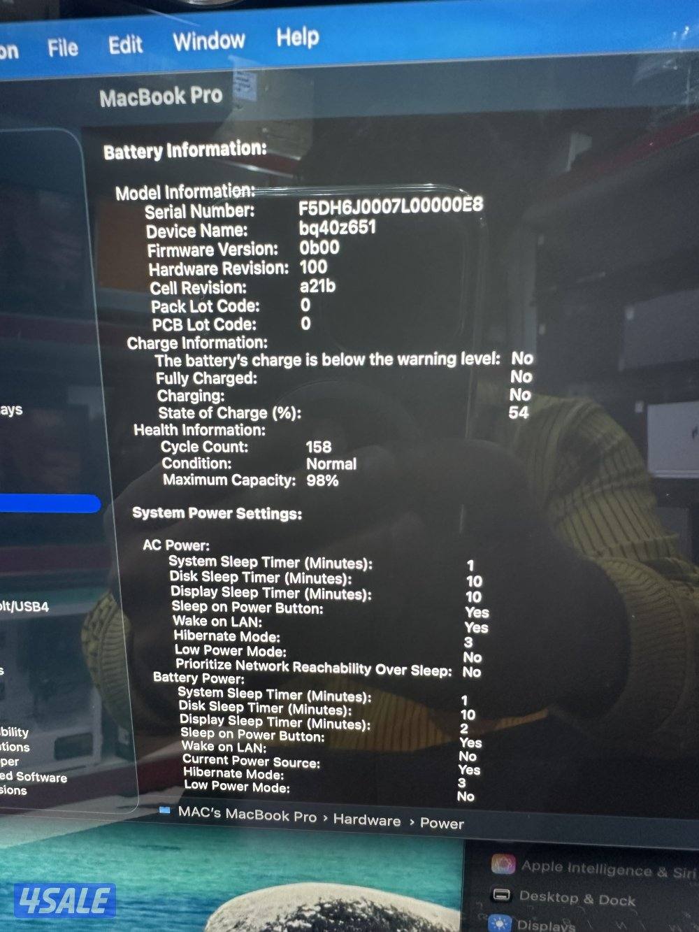 MacBook M3 pro -16, -18GB -512GB -10 cpu-18GPU- cycle 198 battery 98%2