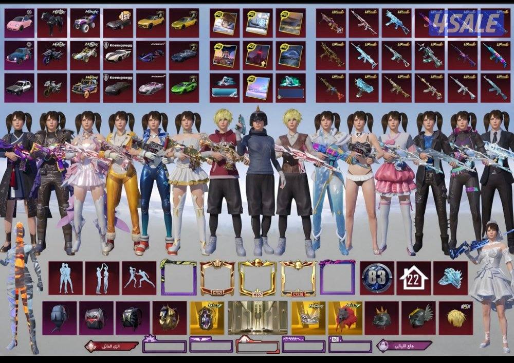 حساب ببجي فخم التفاصيل عند الاتصال0