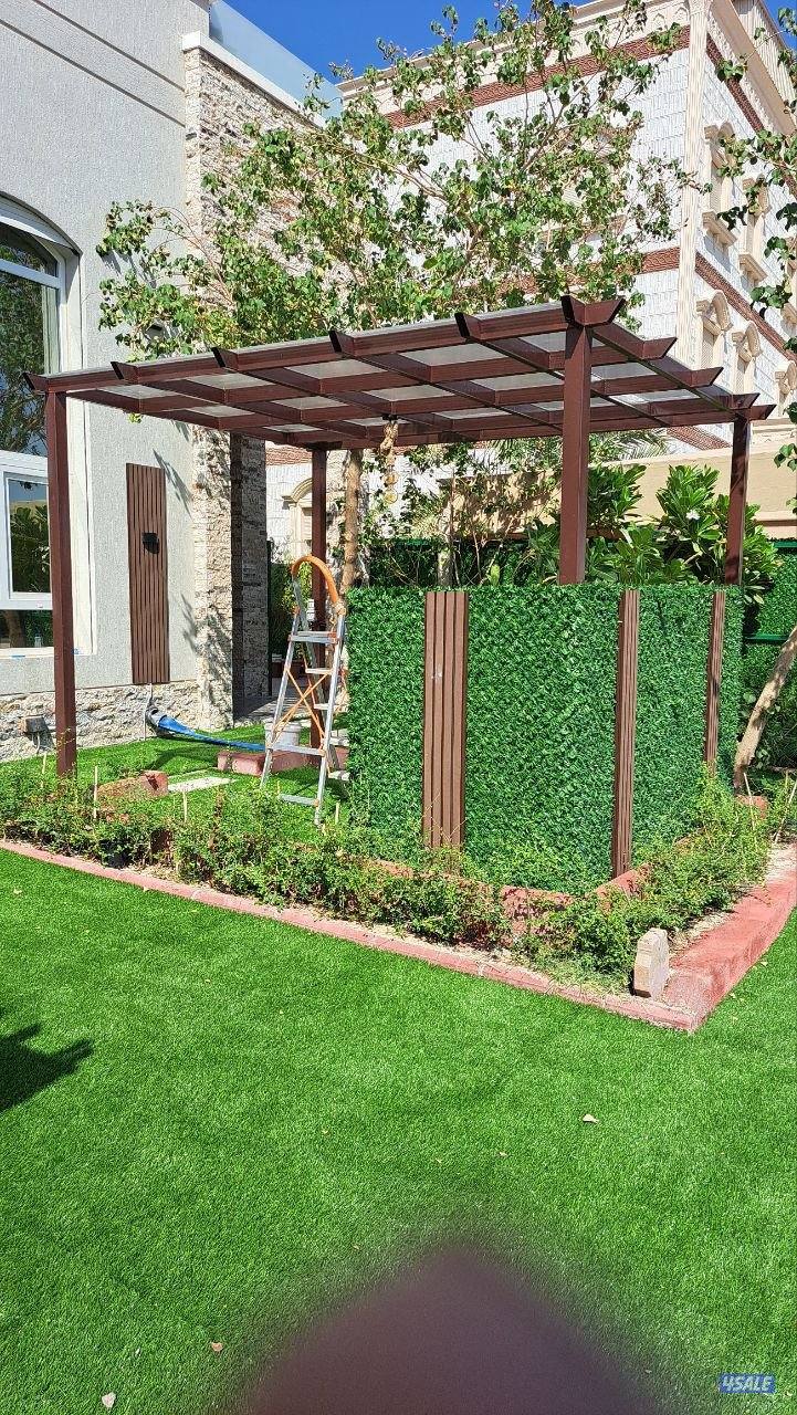 تنسيق حدائق تيل صناعي تيل طبيعي أسوار تركي دزينات بديل خشب ثري دي8