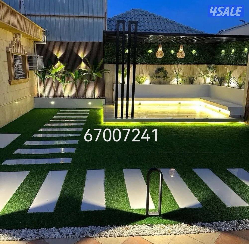 تنسيق حدائق تيل صناعي تيل طبيعي أسوار تركي دزينات بديل خشب ثري دي10