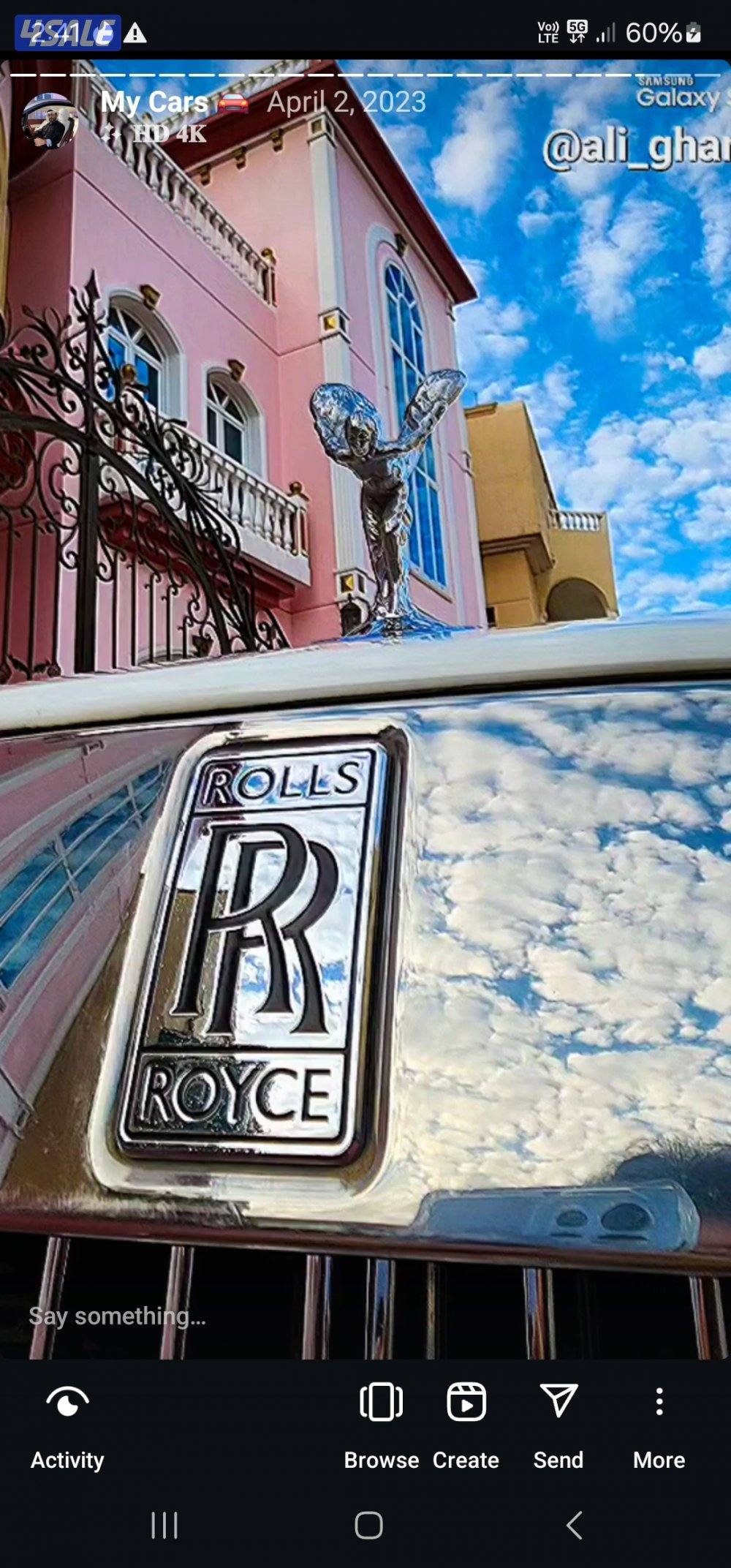 للبيع رولزرايز ريث سقف نجوم2