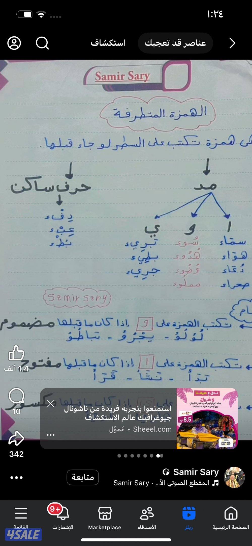 معلمة لغة عربية1