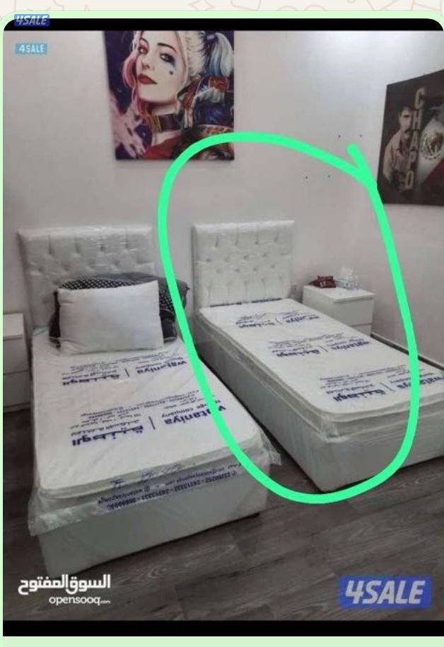 غرف نوم تفاصيل درجة واحد احدث سرير ودوشك طبي بارخص الاسعار1