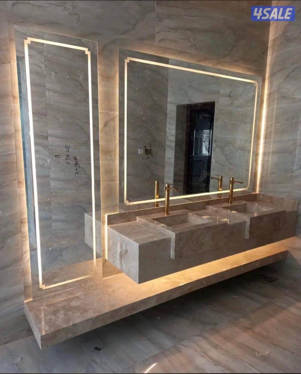 مغاسل رخام طبيعي وصناعي وجارت خشبية وصباغة3