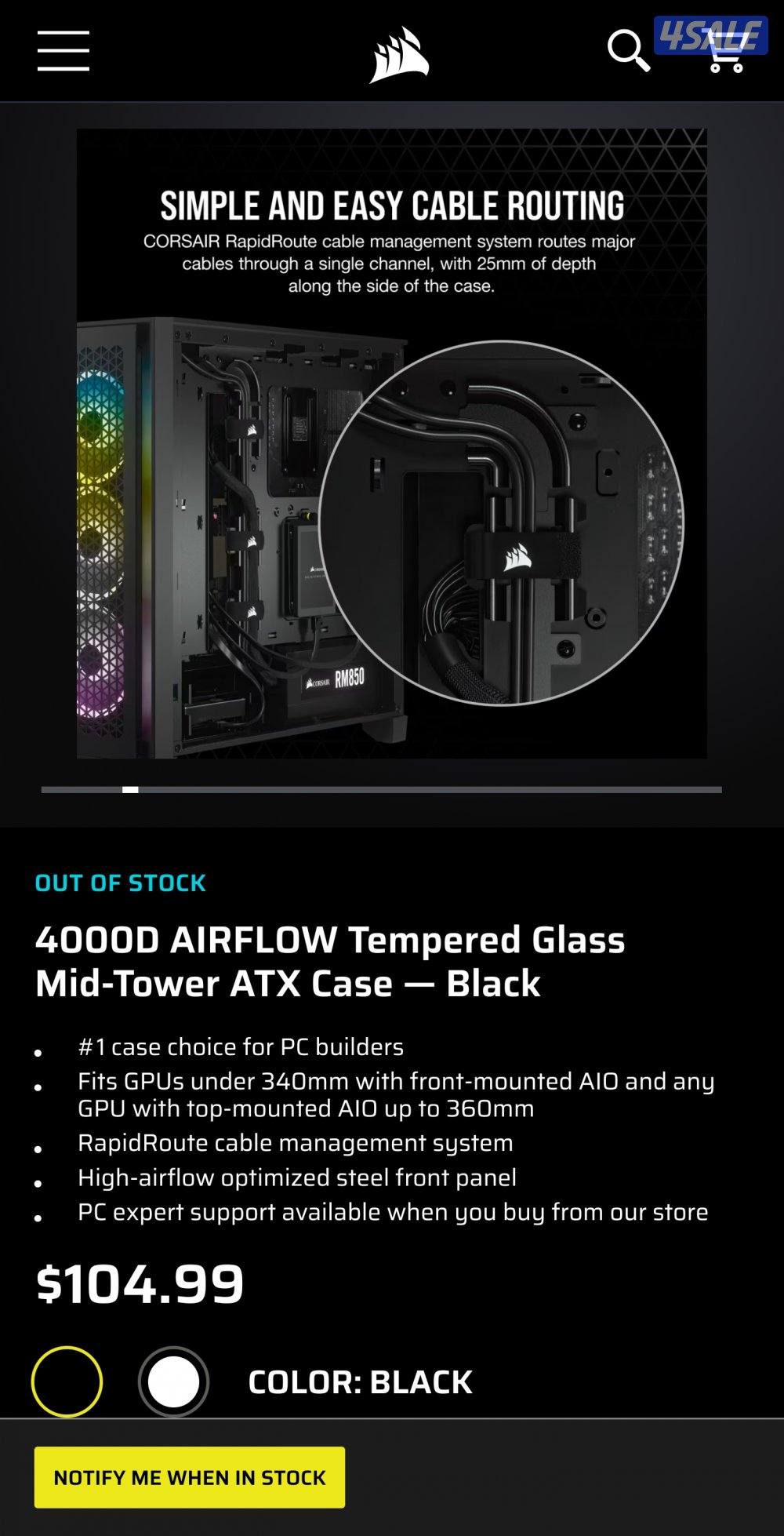 corsair 4000d airflow - mid tower PC Case4