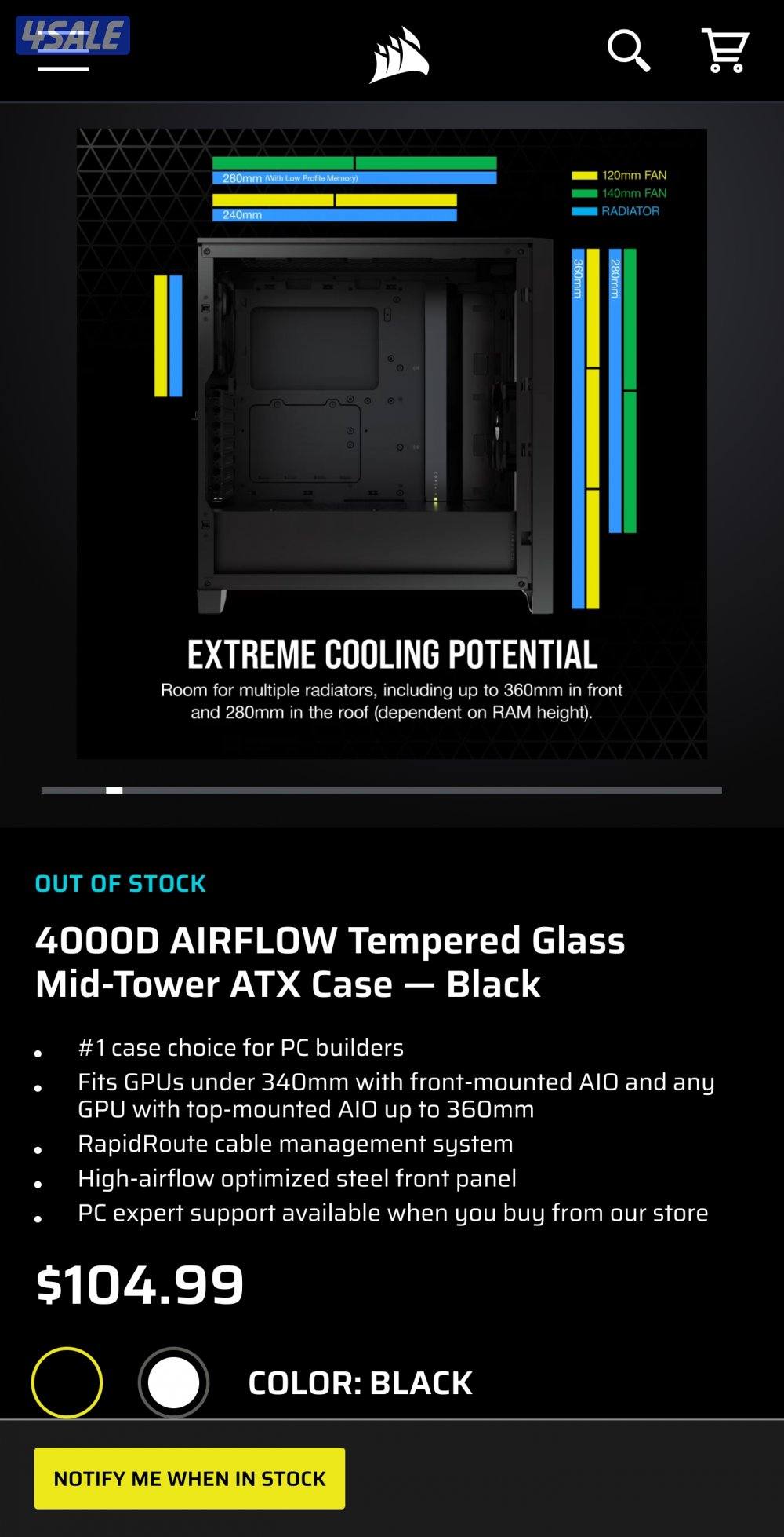 corsair 4000d airflow - mid tower PC Case3