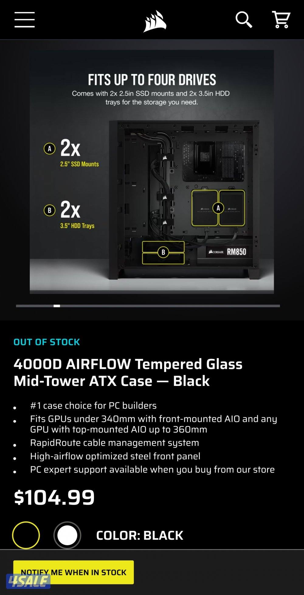 corsair 4000d airflow - mid tower PC Case5