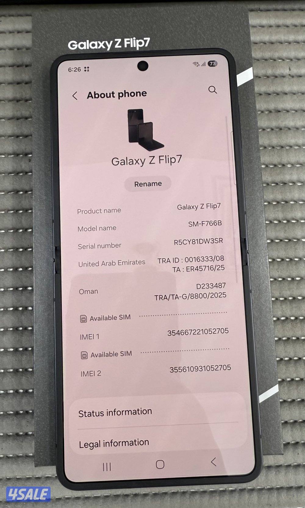 Samsung Galaxy Z Flip7 5G 256 Jet Black Used!9