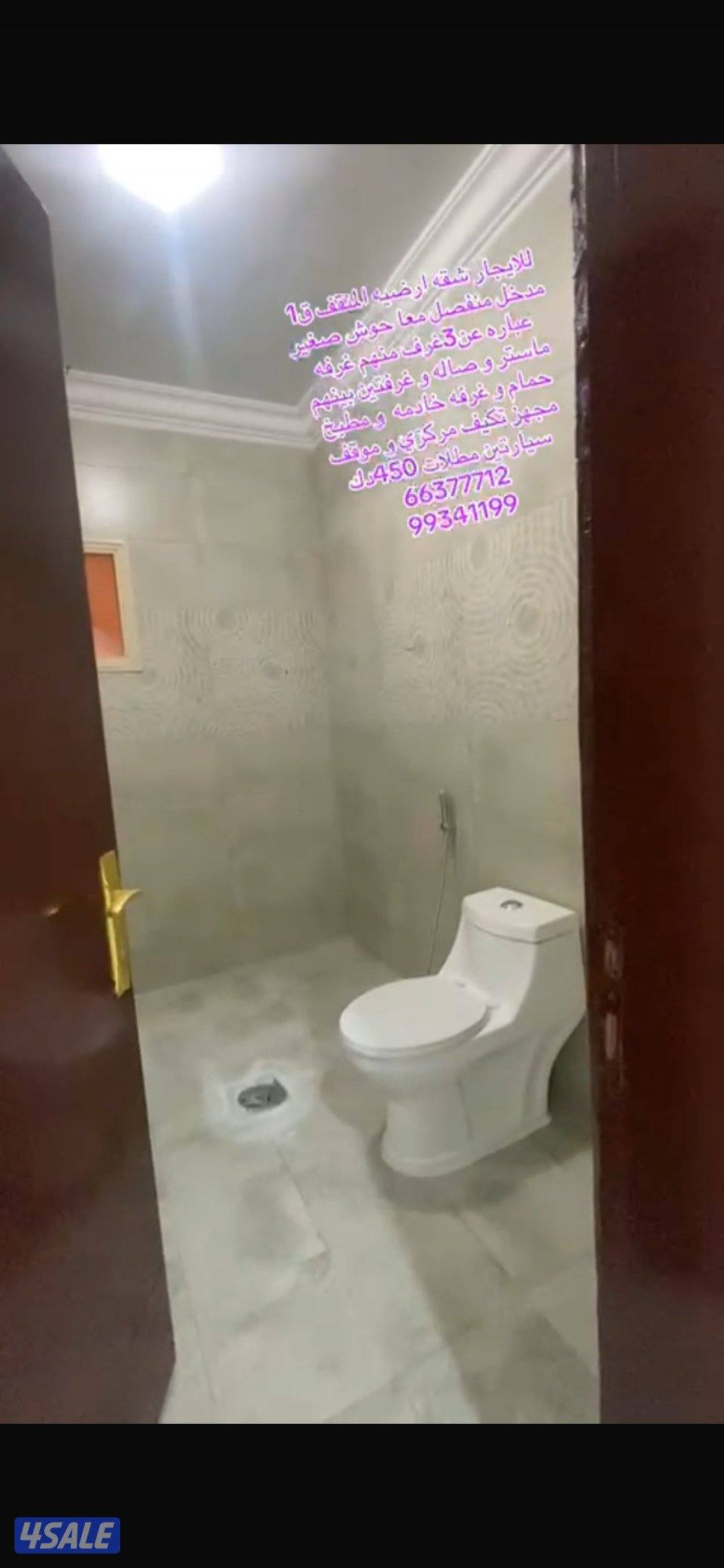 للايجار شقه ارضيه مع حوش في المنقف0