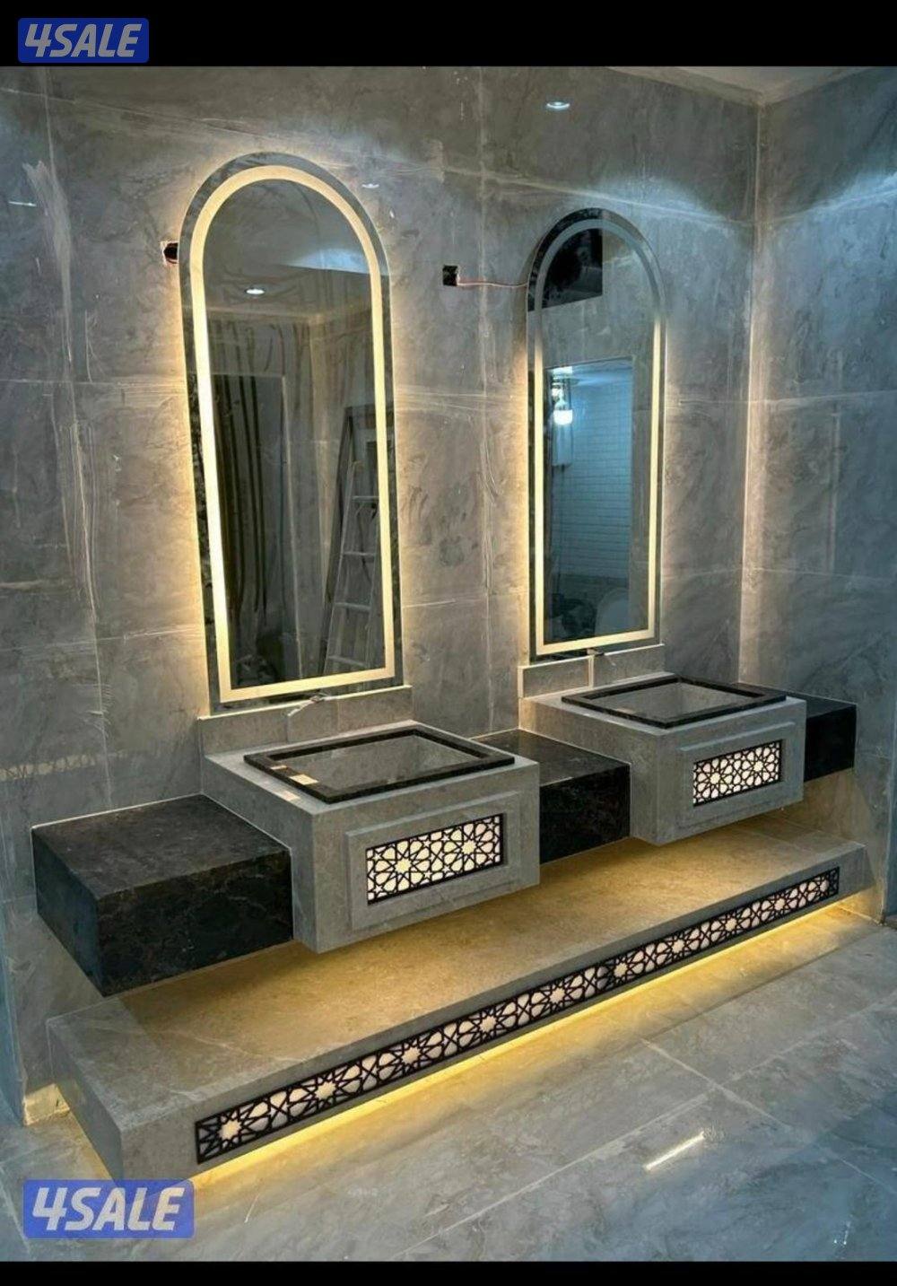 مغاسل  رخام طبيعي و صناعي ووجارات رخام وخشب ملامين وبديل الرخام5