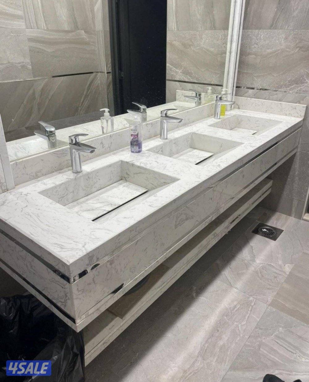 مغاسل  رخام طبيعي و صناعي ووجارات رخام وخشب ملامين وبديل الرخام15