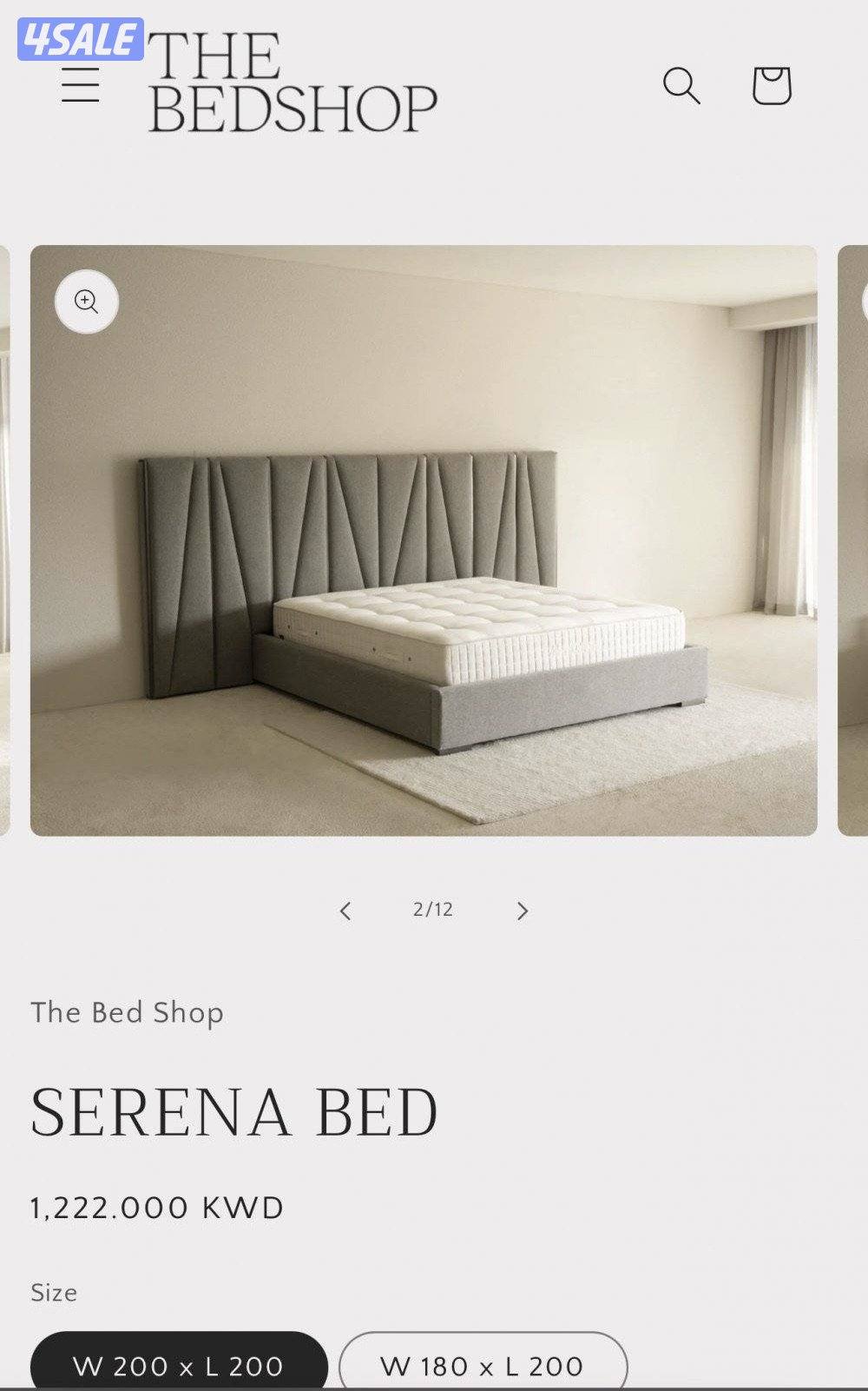 سرير من مركز السرير لونه رمادي فخم ونظيف سعرة الاصلي ١٢٢٥ ببيعه ب ١٠٠0