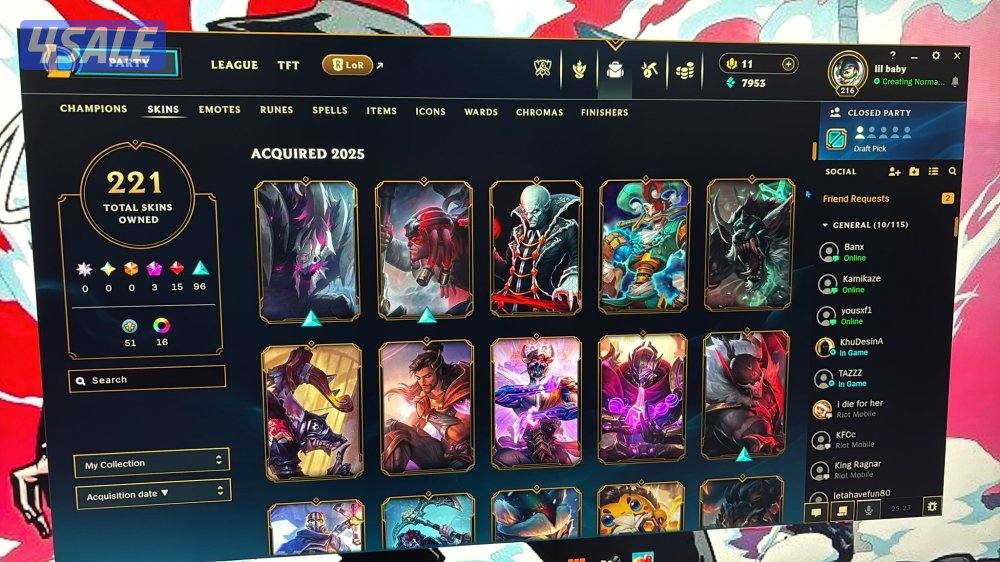 للبيع حساب ليق اوف ليجندز السعر على السوم1