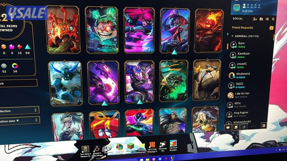 للبيع حساب ليق اوف ليجندز السعر على السوم3