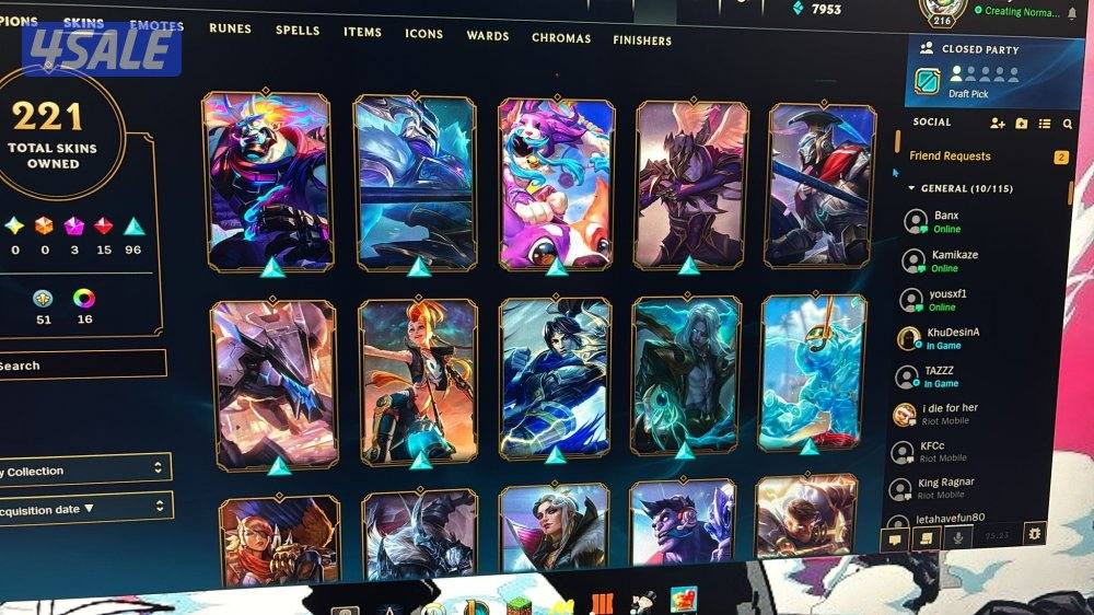 للبيع حساب ليق اوف ليجندز السعر على السوم5