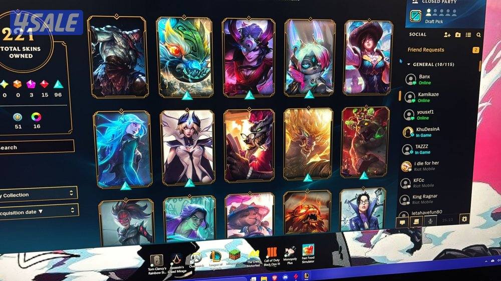 للبيع حساب ليق اوف ليجندز السعر على السوم6