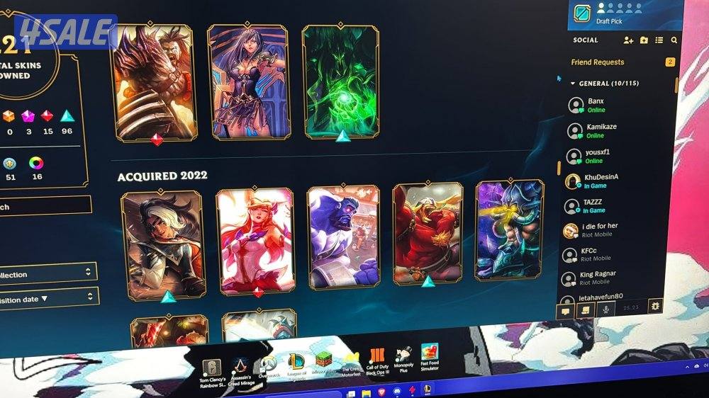 للبيع حساب ليق اوف ليجندز السعر على السوم9