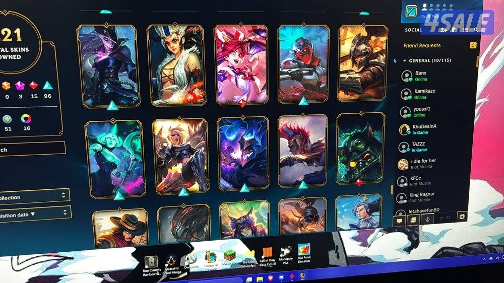 للبيع حساب ليق اوف ليجندز السعر على السوم11