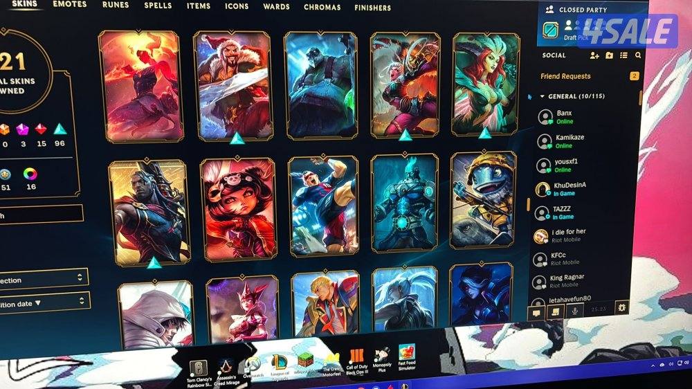 للبيع حساب ليق اوف ليجندز السعر على السوم12