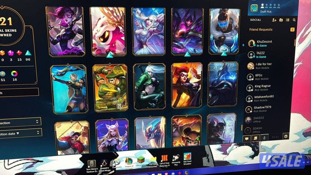 للبيع حساب ليق اوف ليجندز السعر على السوم14