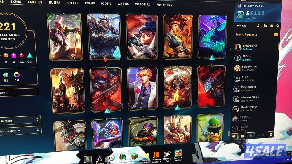 للبيع حساب ليق اوف ليجندز السعر على السوم15