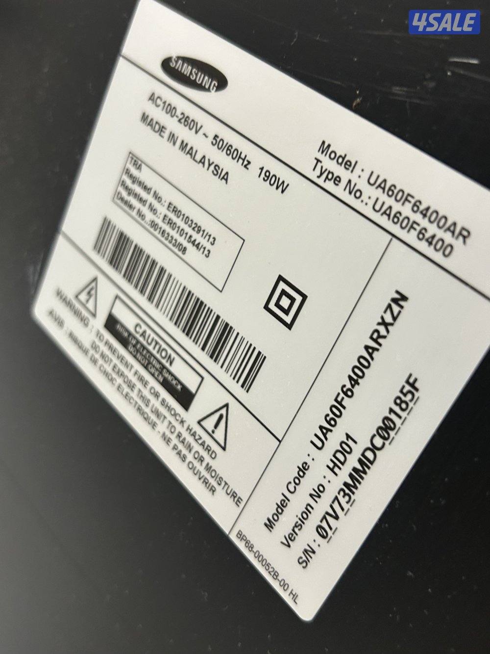 للبيع تلفزيون سامسونج 60 بوصه4